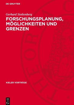 Cover Forschungsplanung, Möglichkeiten und Grenzen
