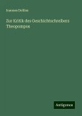 Zur Kritik des Geschichtschreibers Theopompos