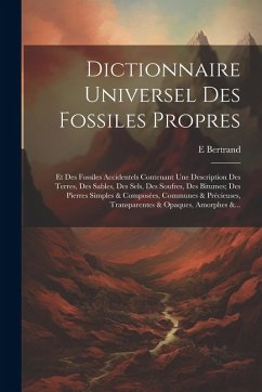 Cover Dictionnaire Universel Des Fossiles Propres: Et Des Fossiles Accidentels Contenant Une Description Des Terres, Des Sables, Des Sels, Des Soufres, Des