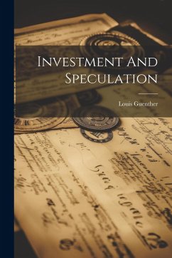 Cover Investment And Speculation