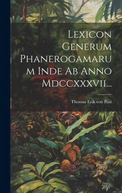 Cover Lexicon Generum Phanerogamarum Inde Ab Anno Mdccxxxvii...