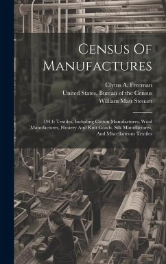 Cover Census Of Manufactures: 1914: Textiles, Including Cotton Manufactures, Wool Manufactures, Hosiery And Knit Goods, Silk Manufactures, And Misce