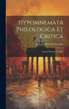 Cover Hypomnemata Philologica Et Critica