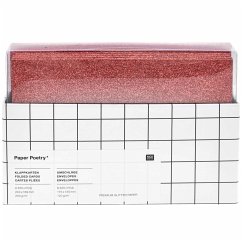 Cover Karten- und Umschlagset Glitter, Rot, FSC MIX, 8 Karten mit Umschlägen