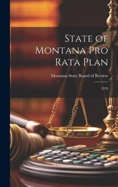 Cover State of Montana pro Rata Plan: 1970