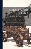 12-inch Range Table: 2,700 F.S. Initial Velocity to 22,000 Yards; Long Pointed Projectile Coefficient of Form = .61; Weight of Projectile 8