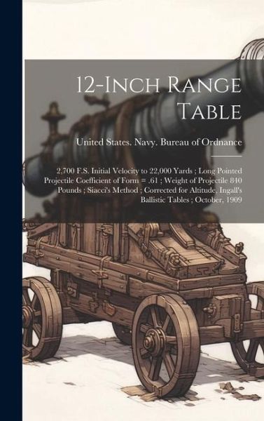 12-inch Range Table: 2,700 F.S. Initial Velocity to 22,000 Yards; Long Pointed Projectile Coefficient of Form = .61; Weight of Projectile 8 12-inch Range Table: 2,700 F.S. Initial Velocity to 22,000 Yards; Long Pointed Projectile Coefficient of Form = .61; Weight of Projectile 8