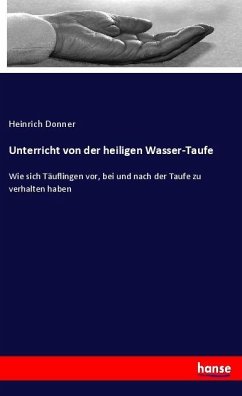Cover Unterricht von der heiligen Wasser-Taufe