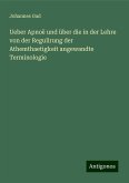 Ueber Apnoë und über die in der Lehre von der Regulirung der Athemthaetigkeit angewandte Terminologie