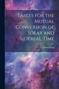 Cover Tables for the Mutual Conversion of Solar and Sidereal Time