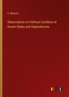 Cover Observations on Political Condition of Durani States and Dependencies
