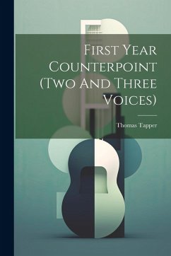 Cover First Year Counterpoint (two And Three Voices)