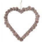 Zapfenherz weiß Ø 25 cm Zapfenherz weiß Ø 25 cm