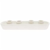 Kerzenhalter für 4 Kerzen Porzellan weiß 27,5x6x4cm, für 21mm Kerzen Kerzenhalter für 4 Kerzen Porzellan weiß 27,5x6x4cm, für 21mm Kerzen