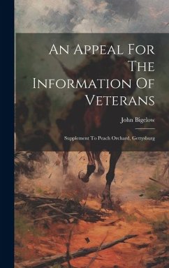 Cover An Appeal For The Information Of Veterans: Supplement To Peach Orchard, Gettysburg
