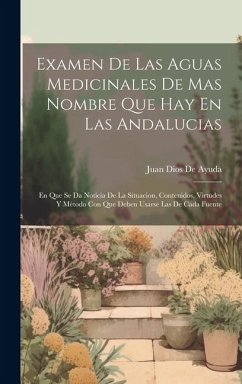 Examen De Las Aguas Medicinales De Mas Nombre Que Hay En Las Andalucias: En Que Se Da Noticia De La Situacion, Contenidos, Virtudes Y Método Con Que D - De Ayuda, Juan Dios