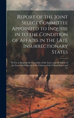 Report of the Joint Select Committee Appointed to Inquire in to the Condition of Affairs in the Late Insurrectionary States: So far as Regards the Exe - Anonymous