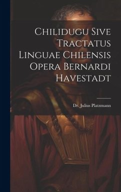 Cover Chilidugu Sive Tractatus Linguae Chilensis Opera Bernardi Havestadt