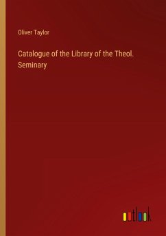Cover Catalogue of the Library of the Theol. Seminary