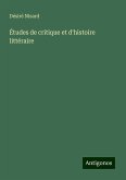 Études de critique et d'histoire littéraire