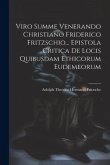 Viro Summe Venerando Christiano Friderico Fritzschio... Epistola Critica De Locis Quibusdam Ethicorum Eudemeorum