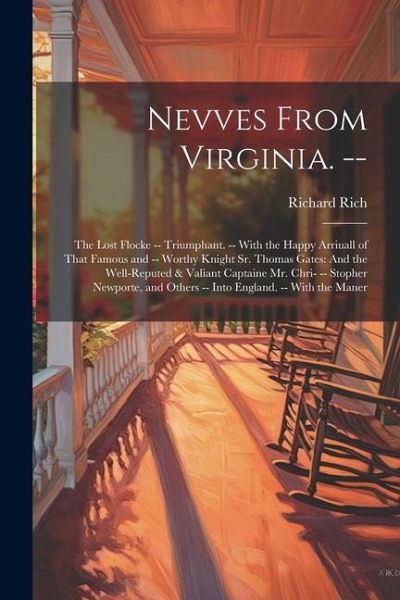 Nevves From Virginia. -- Nevves From Virginia. --