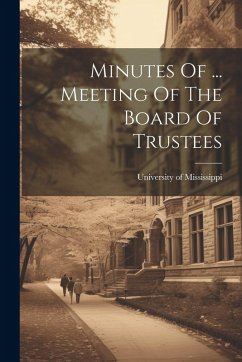 Cover Minutes Of ... Meeting Of The Board Of Trustees