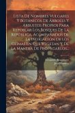 Lista De Nombres Vulgares Y Botánicos De Árboles Y Arbustos Propios Para Repoblar Los Bosques De La República, Acompañados De La Indicación De Los Cli