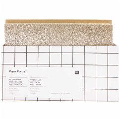 Cover Karten- und Umschlagset Glitter, Gold, FSC MIX, 8 Karten mit Umschlägen