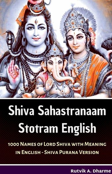 Shiva Sahastranaam Stotram English Shiva Sahastranaam Stotram English