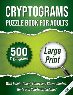 Cover Cryptograms Puzzle Book For Adults