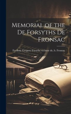 Cover Memorial of the De Forsyths de Fronsac