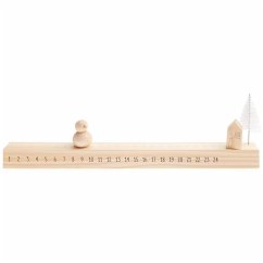 Schiebe-Adventskalender Schneemann Holz, FSC 100%