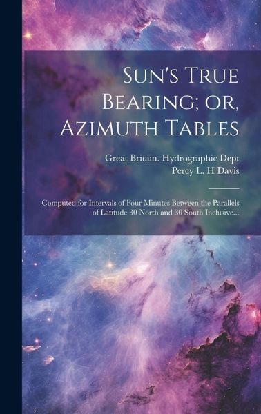 Sun's True Bearing; or, Azimuth Tables: Computed for Intervals of Four Minutes Between the Parallels of Latitude 30 North and 30 South Inclusive... Sun's True Bearing; or, Azimuth Tables: Computed for Intervals of Four Minutes Between the Parallels of Latitude 30 North and 30 South Inclusive...