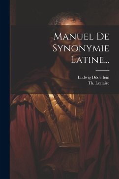 Cover Manuel De Synonymie Latine...