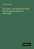 Die Länder- und Völkerkunde in der Weltchronik des Rudolf von Hohen-Ems