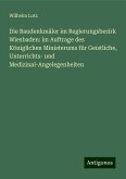 Die Baudenkmäler im Regierungsbezirk Wiesbaden: im Auftrage des Königlichen Ministerums für Geistliche, Unterrichts- und Medizinal-Angelegenheiten