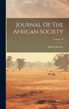 Cover Journal Of The African Society; Volume 19