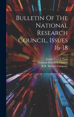 Cover Bulletin Of The National Research Council, Issues 16-18