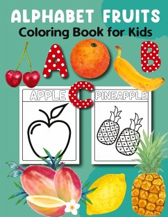 Cover Alphabet Fruits Coloring Book for Kids 3-5