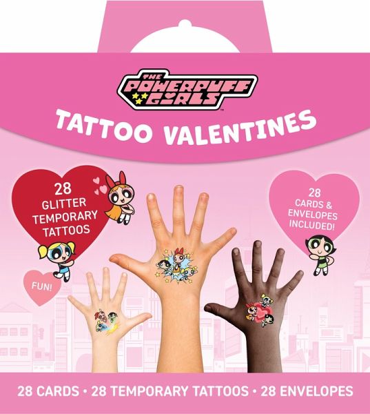 Powerpuff Girls Temporary Tattoo Valentines Powerpuff Girls Temporary Tattoo Valentines