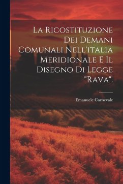 Cover La Ricostituzione Dei Demani Comunali Nell'italia Meridionale E Il Disegno Di Legge 