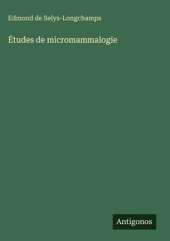 Cover Études de micromammalogie