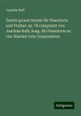 Zweite grosse Sonate für Pianoforte und Violine: op. 78 componirt von Joachim Raff; Ausg. für Pianoforte zu vier Händen vom Componisten