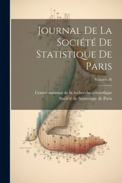 Journal De La Société De Statistique De Paris; Volume 36 Cover Journal De La Société De Statistique De Paris; Volume 36