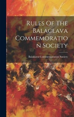Rules Of The Balaclava Commemoration Society Cover Rules Of The Balaclava Commemoration Society