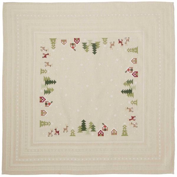 Stickpackung Gezählter Kreuzstich, Tischdecke Winterlandschaft Stickpackung Gezählter Kreuzstich, Tischdecke Winterlandschaft