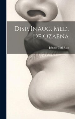 Cover Disp. Inaug. Med. De Ozaena