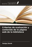 Criterios de evaluación y contenido de la página web de la biblioteca