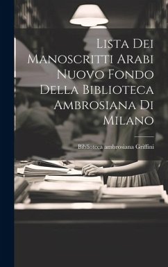 Lista Dei Manoscritti Arabi Nuovo Fondo Della Biblioteca Ambrosiana Di Milano